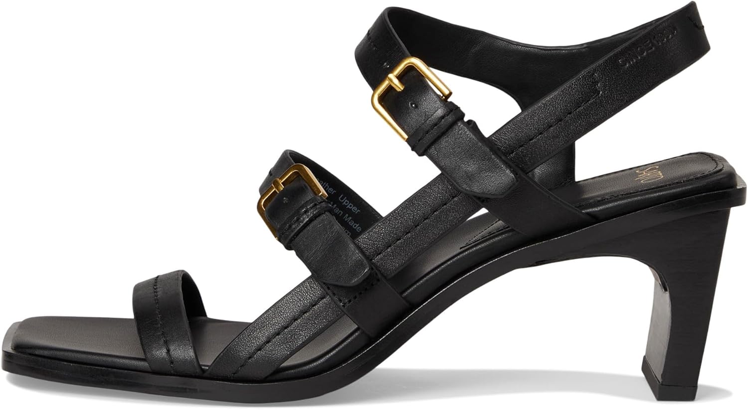 Franco Sarto Women's Frances Triple Buckle Block Heel Sandal