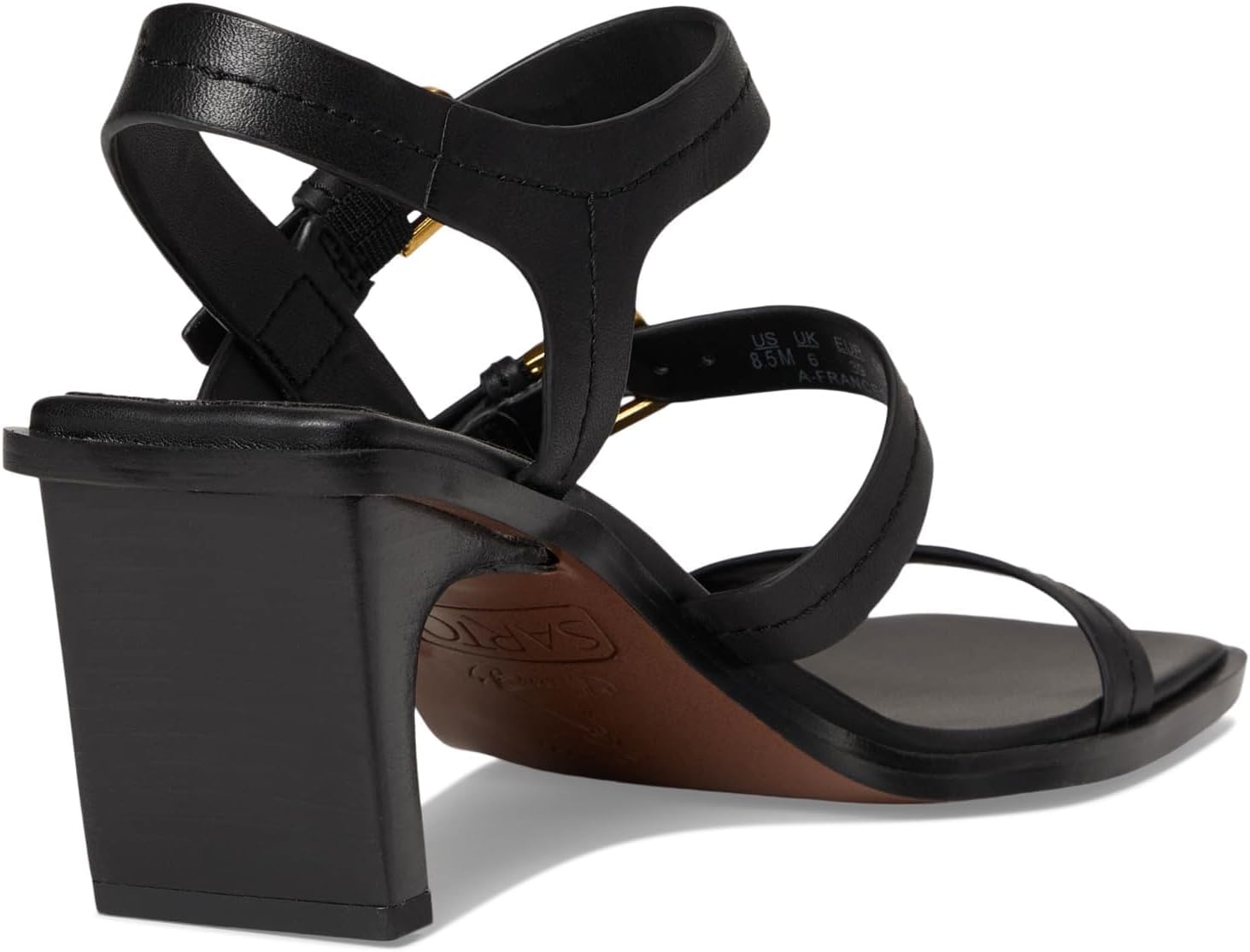 Franco Sarto Women's Frances Triple Buckle Block Heel Sandal