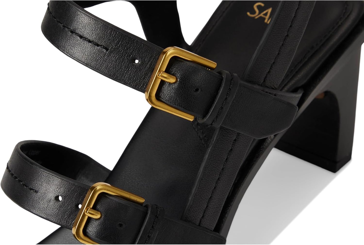 Franco Sarto Women's Frances Triple Buckle Block Heel Sandal