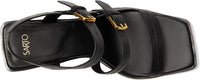 Franco Sarto Women's Frances Triple Buckle Block Heel Sandal