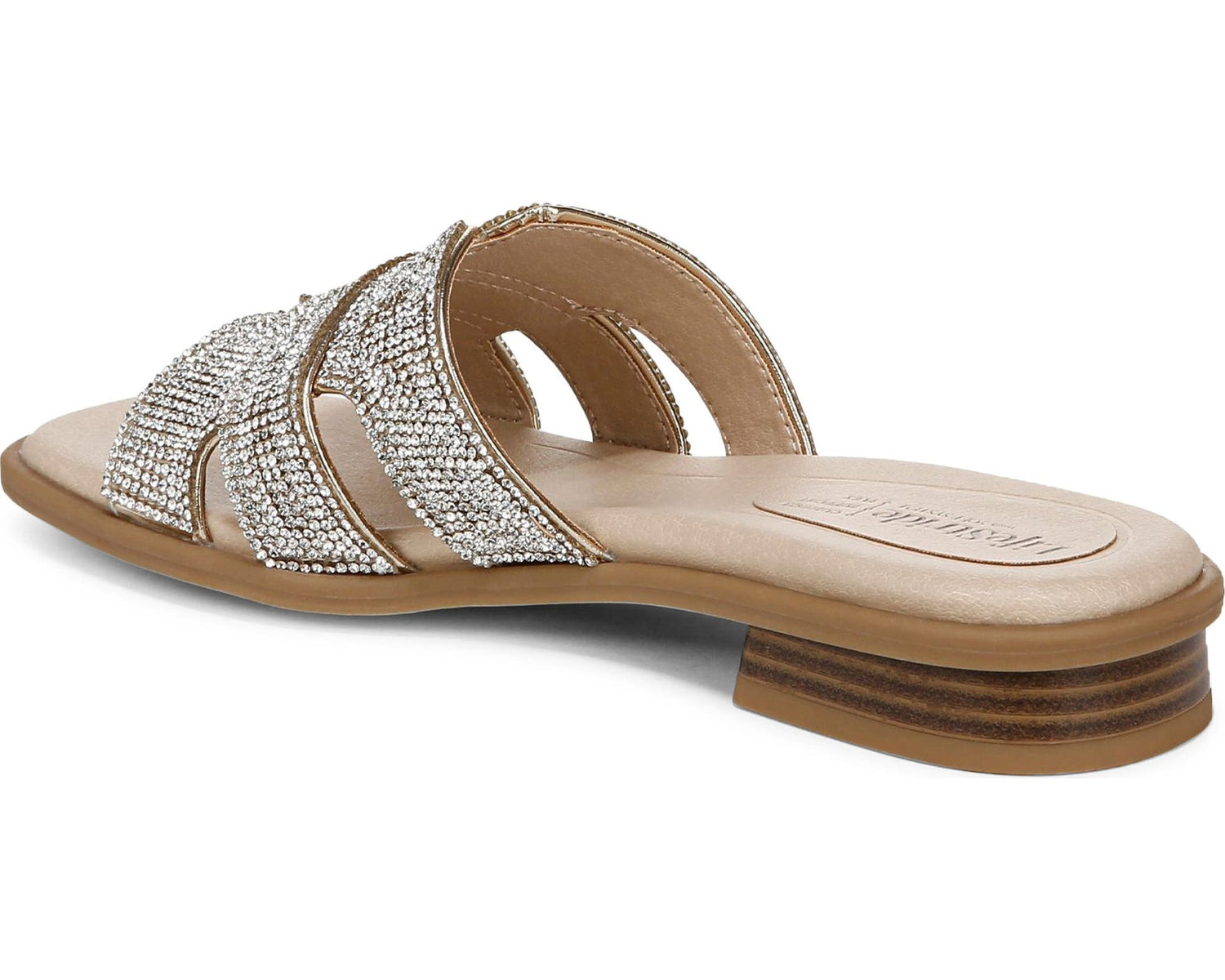 LifeStride Women's Royalty Bling Slide Sandal