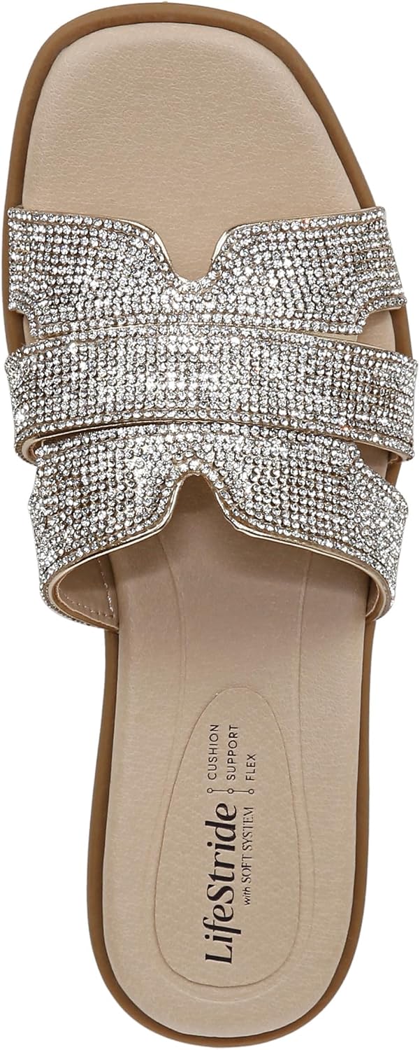 LifeStride Women's Royalty Bling Slide Sandal