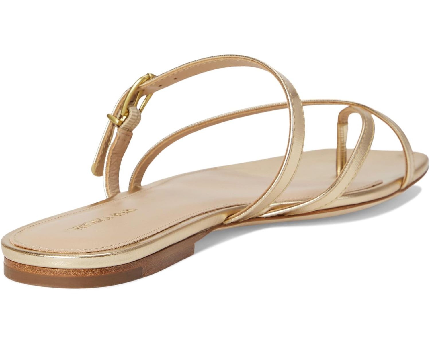Veronica Beard Marthe Crisscross Buckle Flat Slide Sandal