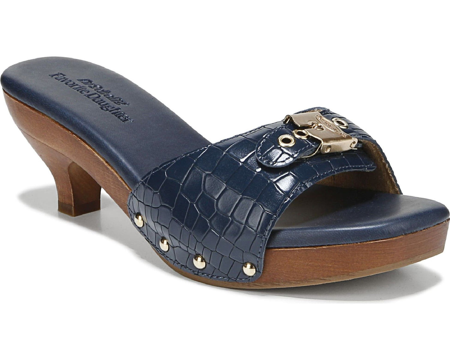 Navy Croco Leather