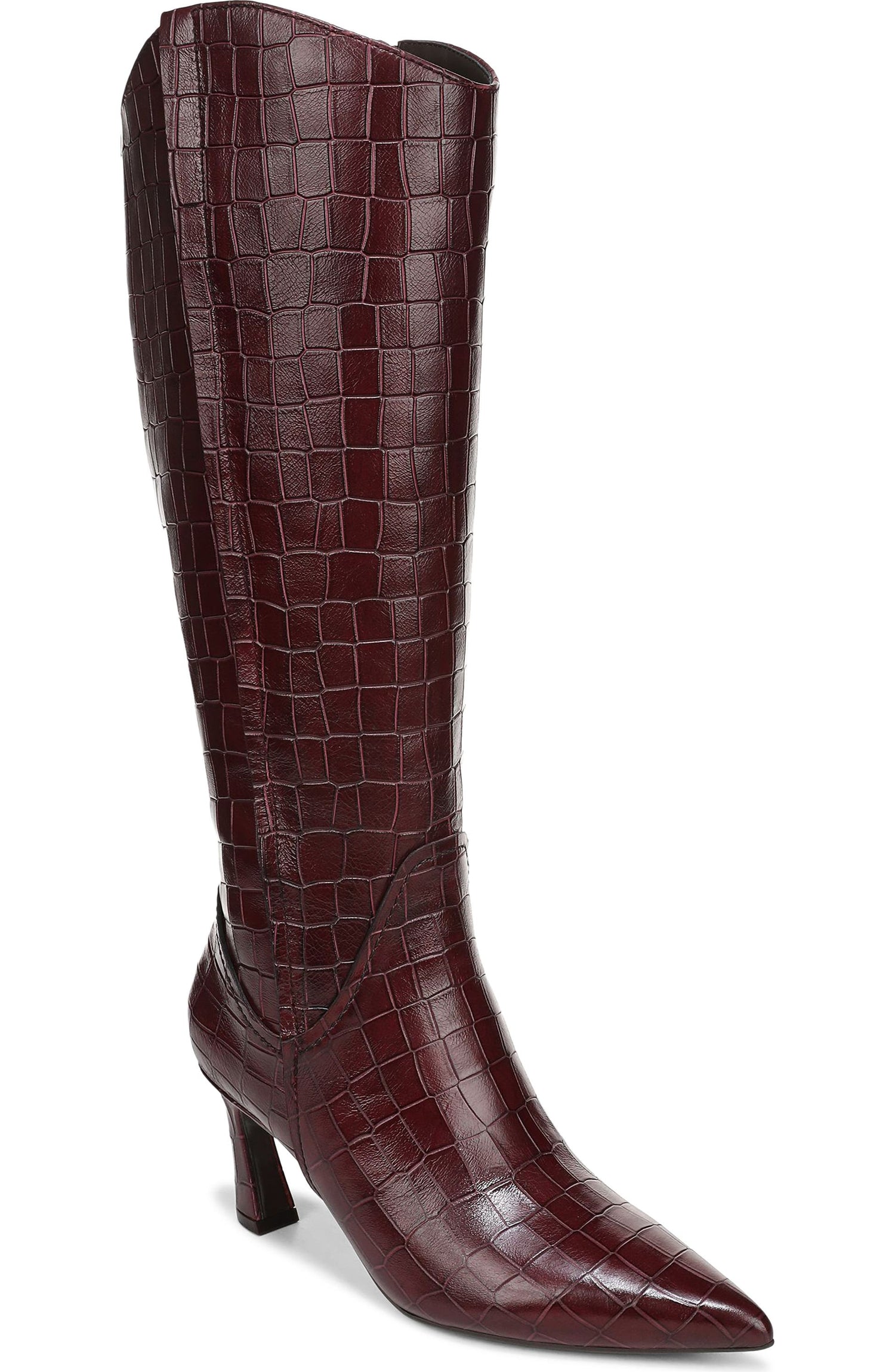 Cranberry Red Croco Narrow Calf