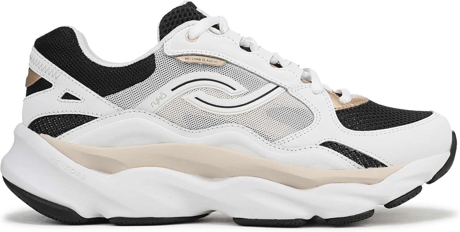 Ryka Women's Rezorb Max Classic Lace Up Walking Sneaker