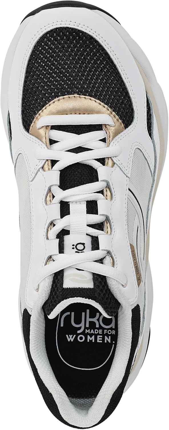 Ryka Women's Rezorb Max Classic Lace Up Walking Sneaker