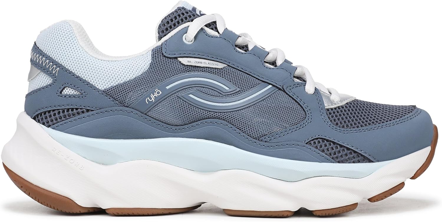Ryka Women's Rezorb Max Classic Lace Up Walking Sneaker