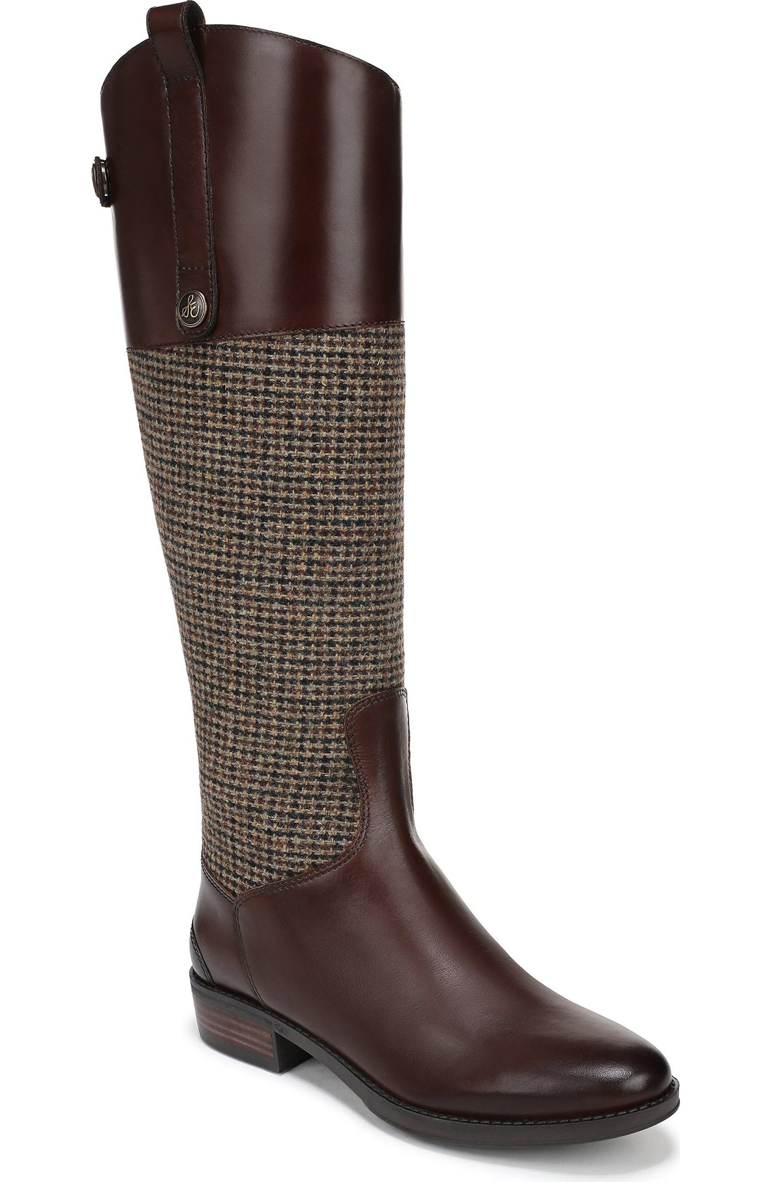 Brown Multi Tweed Wide Calf