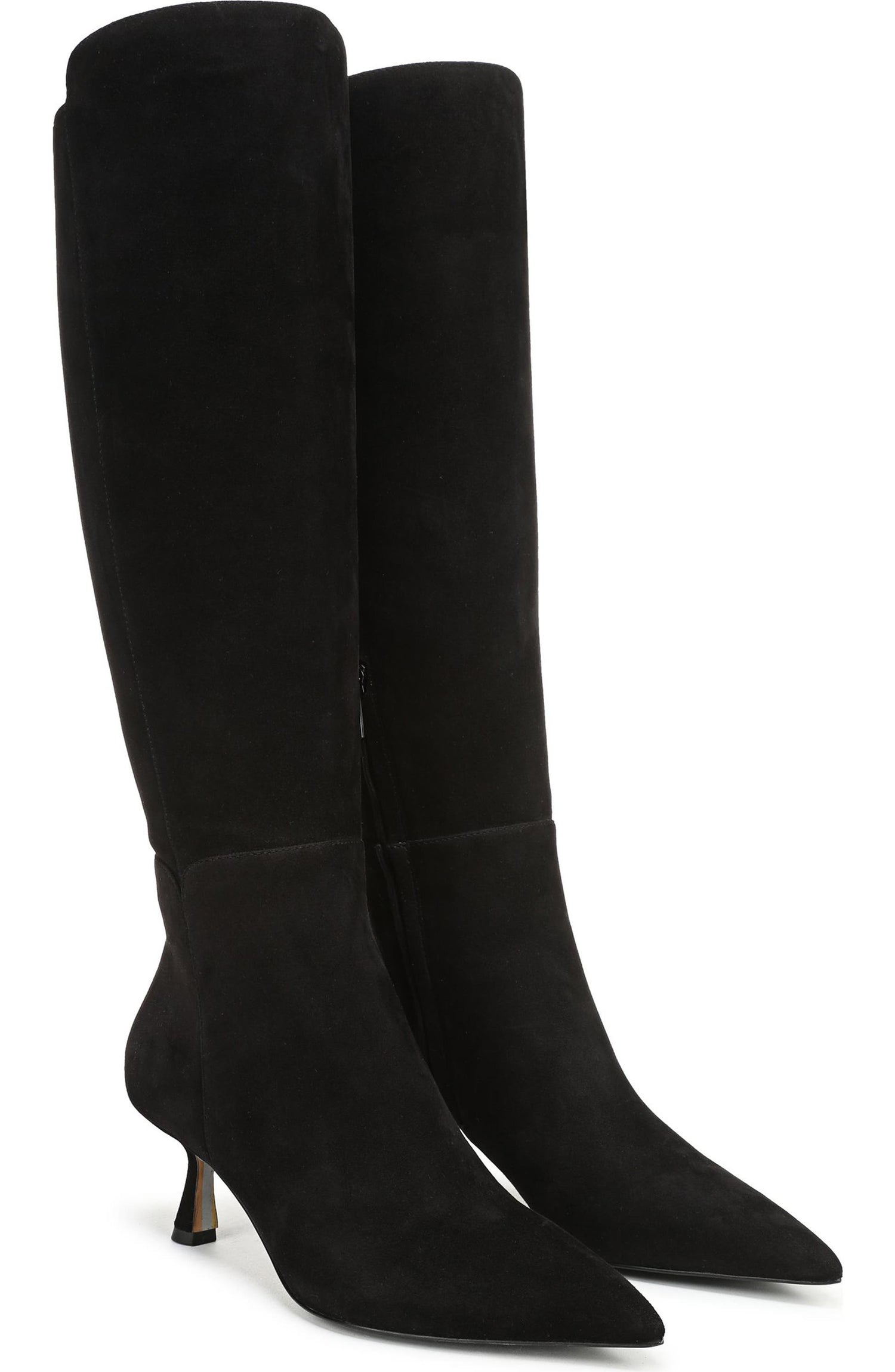 Black Suede Wide Calf