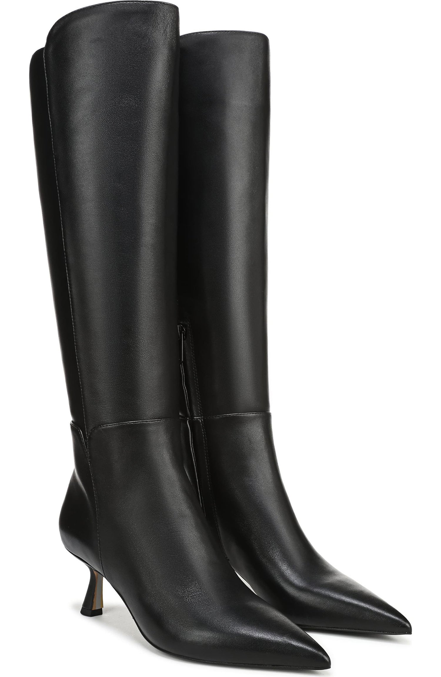 Black Leather Wide Calf