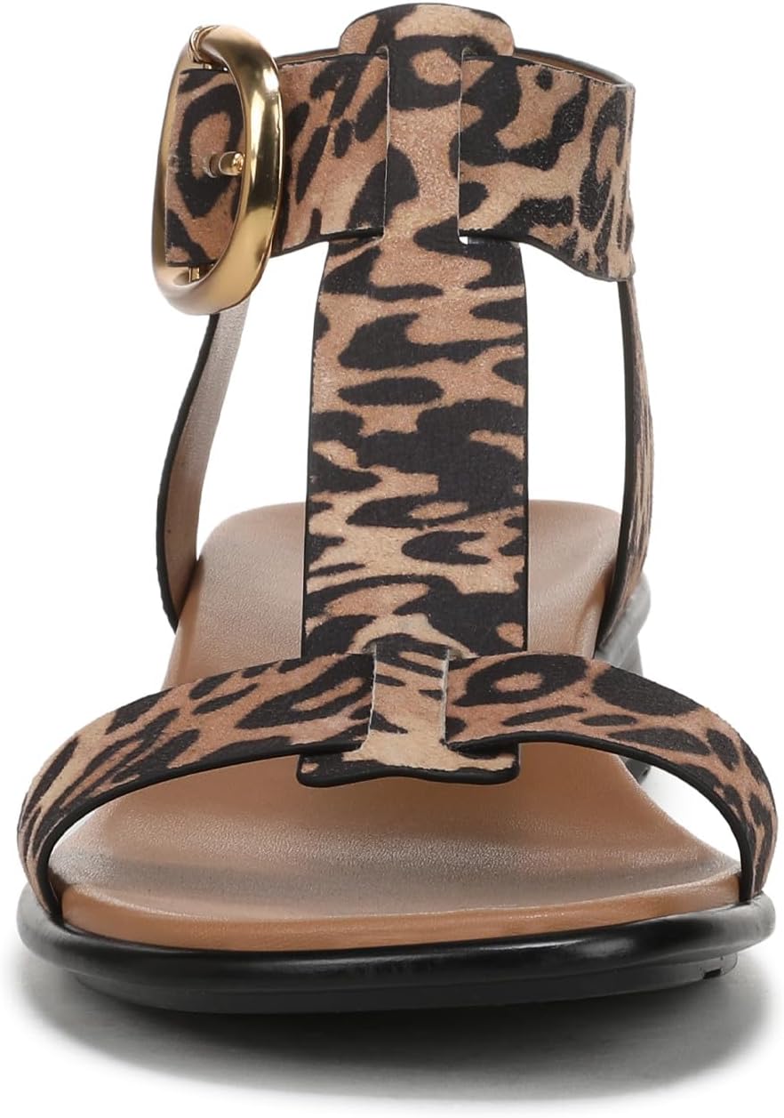 Naturalizer Women's Brandy T-Strap Buckles Low Block Heel Sandal