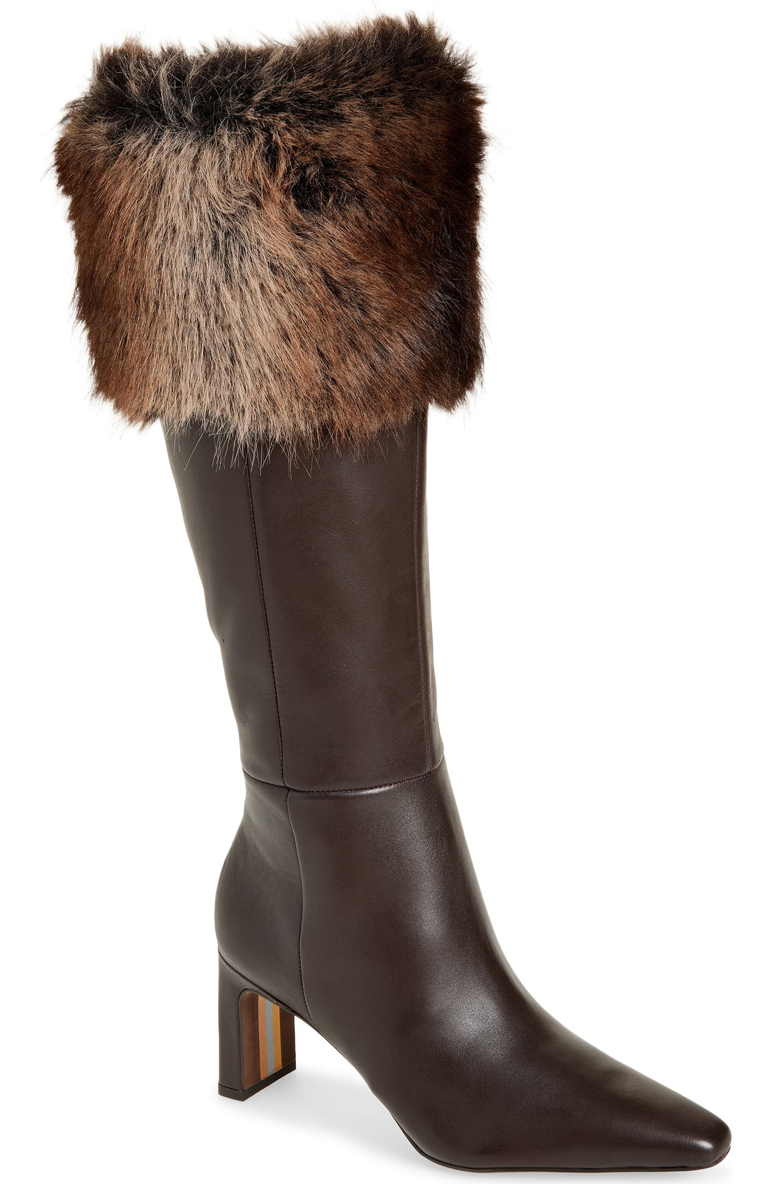 Chocolate Brown/Brown Multi Wide Calf