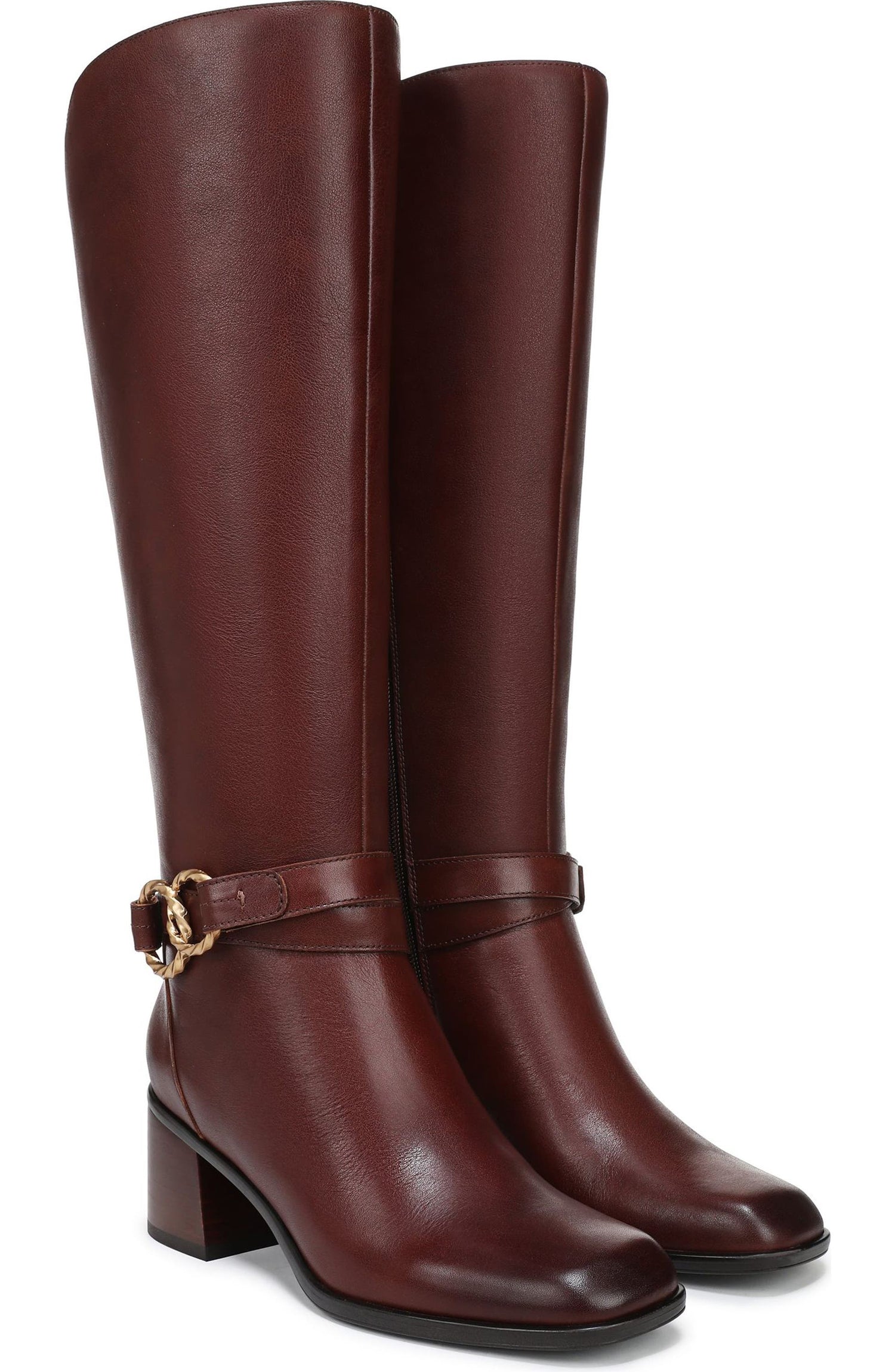 Cognac Brown Wide Calf