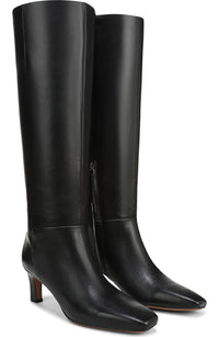 Black Leather Wide Calf