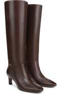 Dark Brown Leather Wide Calf