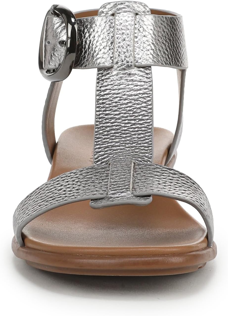 Naturalizer Women's Brandy T-Strap Buckles Low Block Heel Sandal