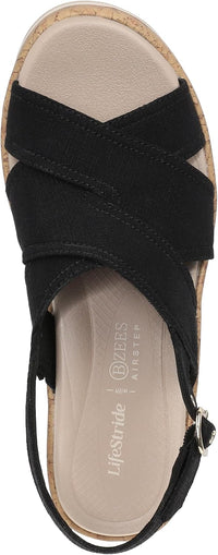 LifeStride Women's Rye Slingback Wedge Sandal