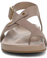 Franco Sarto Women' s Blair Toe Loop Buckle Flat Sandals