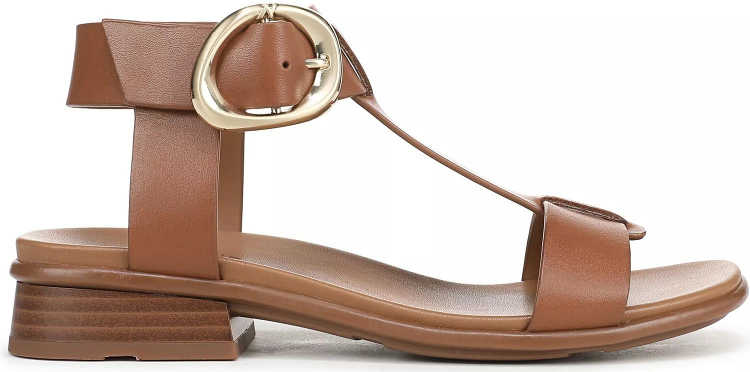 Naturalizer Women's Brandy T-Strap Buckles Low Block Heel Sandal