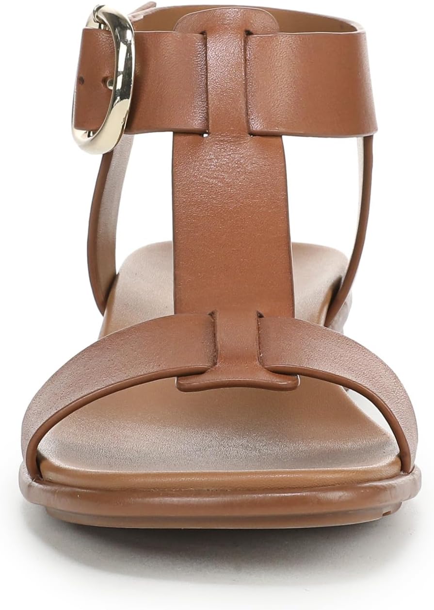 Naturalizer Women's Brandy T-Strap Buckles Low Block Heel Sandal