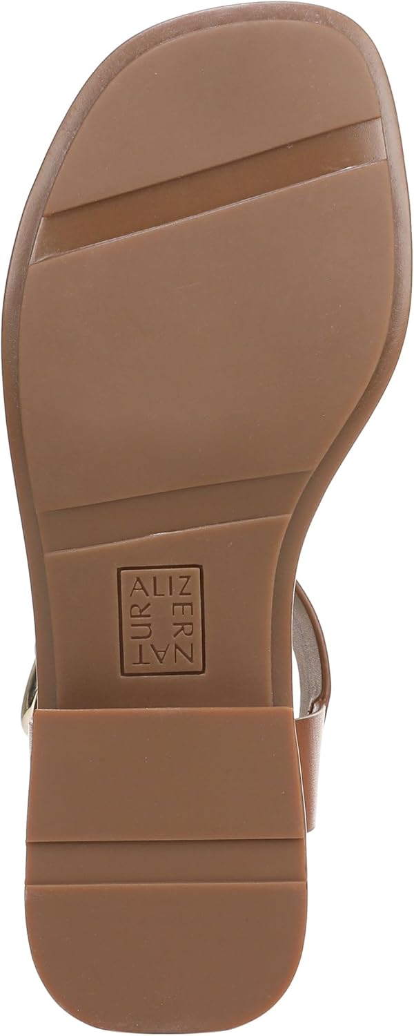 Naturalizer Women's Brandy T-Strap Buckles Low Block Heel Sandal