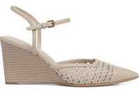 Franco Sarto Women's Cherie Pointed Toe Ankle Wrap Wedge Pump