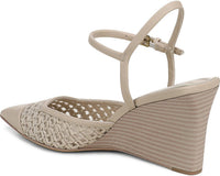 Franco Sarto Women's Cherie Pointed Toe Ankle Wrap Wedge Pump