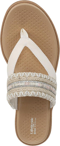 LifeStride Women's Birdie Wedge Flip Flop Sandal