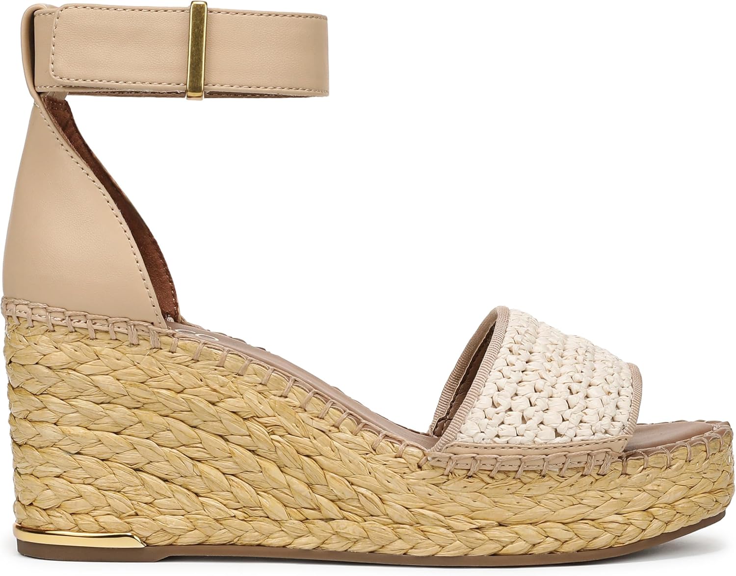 Franco Sarto Womens Clemens Jute Wrapped Espadrille Wedge Sandals