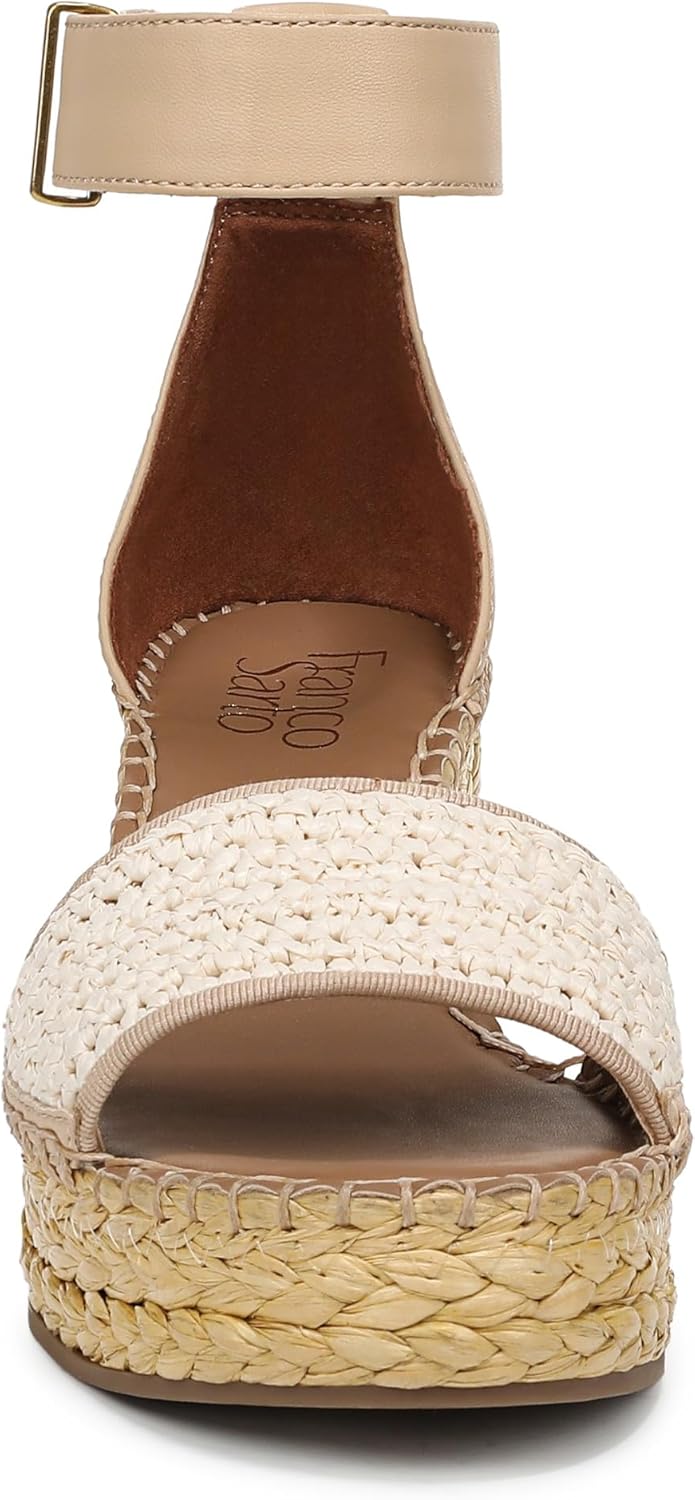 Franco Sarto Womens Clemens Jute Wrapped Espadrille Wedge Sandals