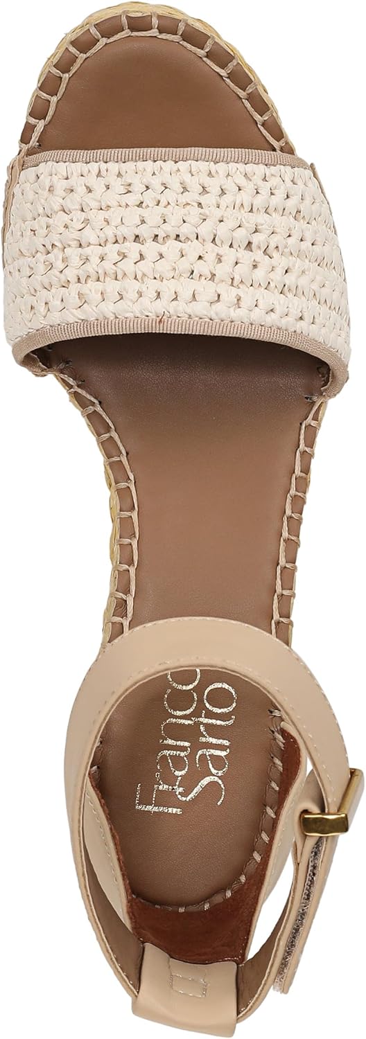 Franco Sarto Womens Clemens Jute Wrapped Espadrille Wedge Sandals