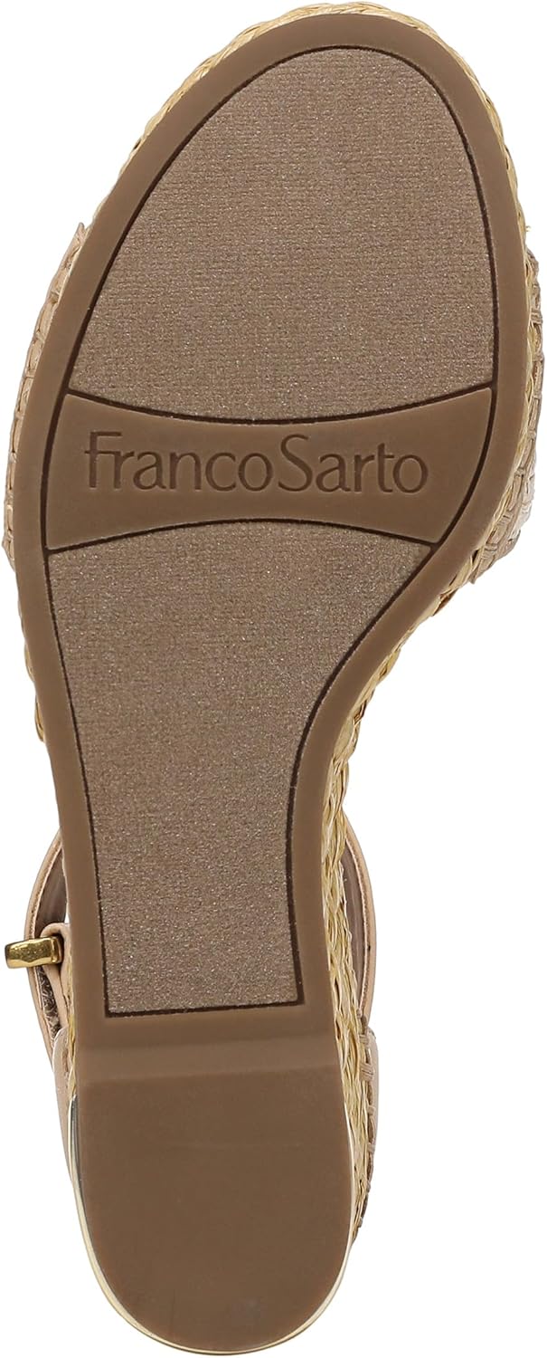 Franco Sarto Womens Clemens Jute Wrapped Espadrille Wedge Sandals