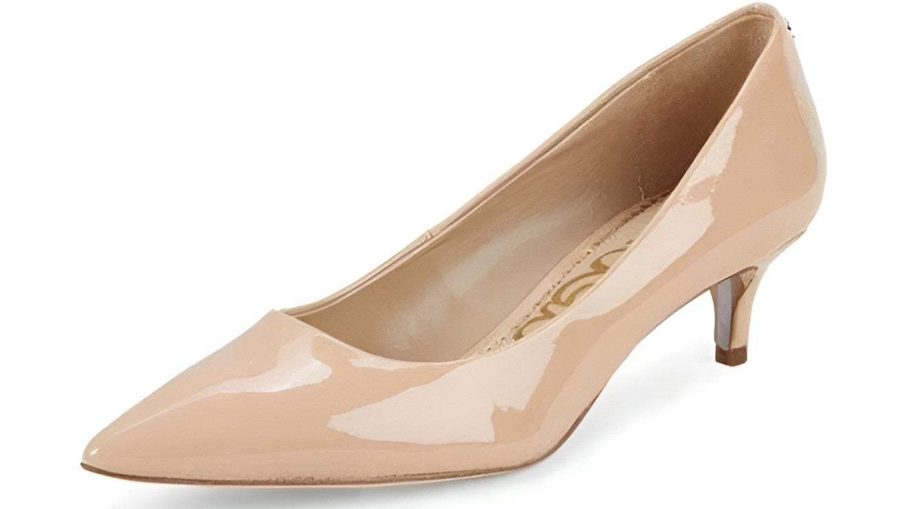 Beige Patent Synthetic