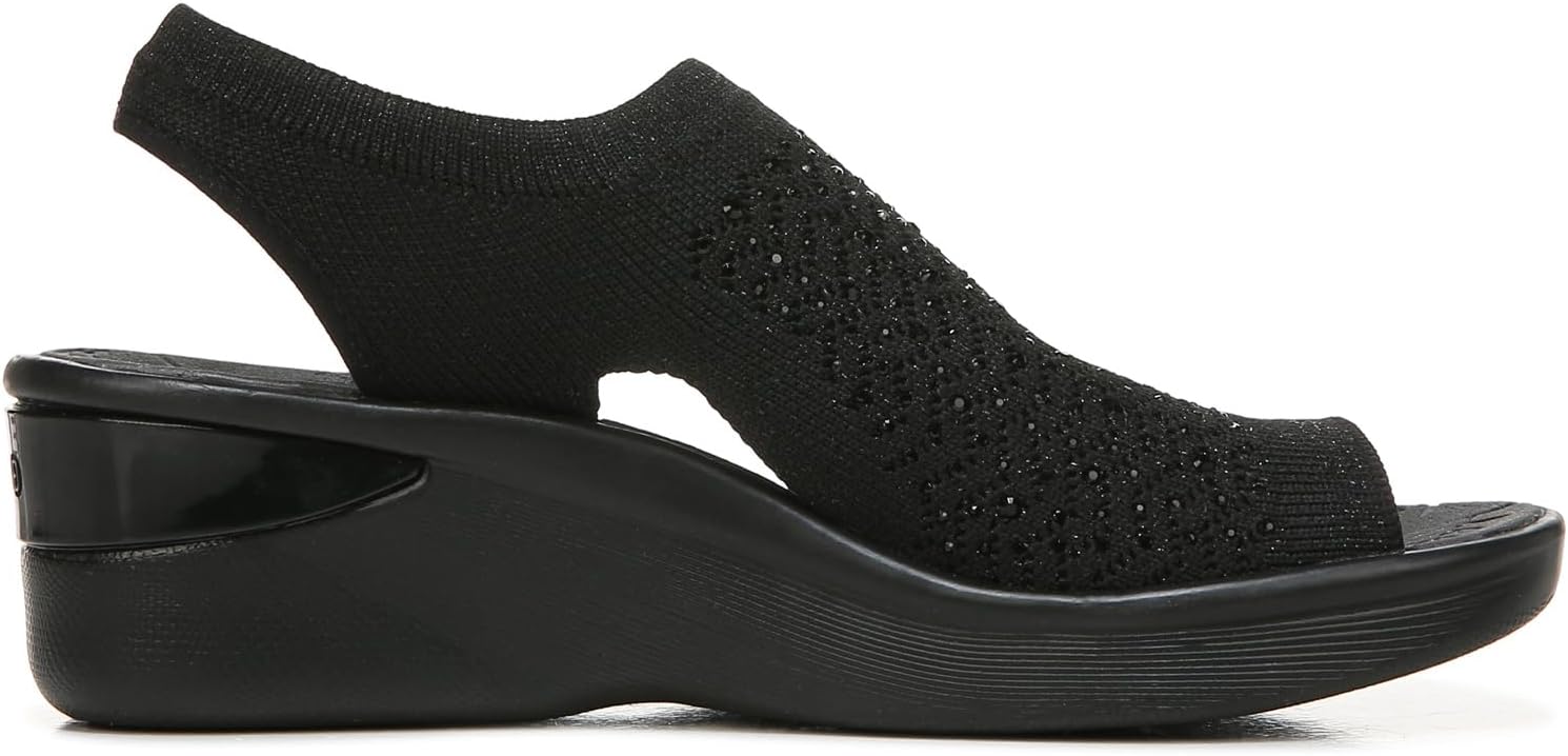 BZees Women's Star Slingback Wedge Sandal