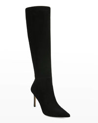 Black Suede Wide Calf