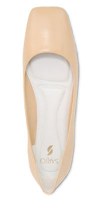Franco Sarto Womens Flexa Amaya Square Toe Ballet Flat