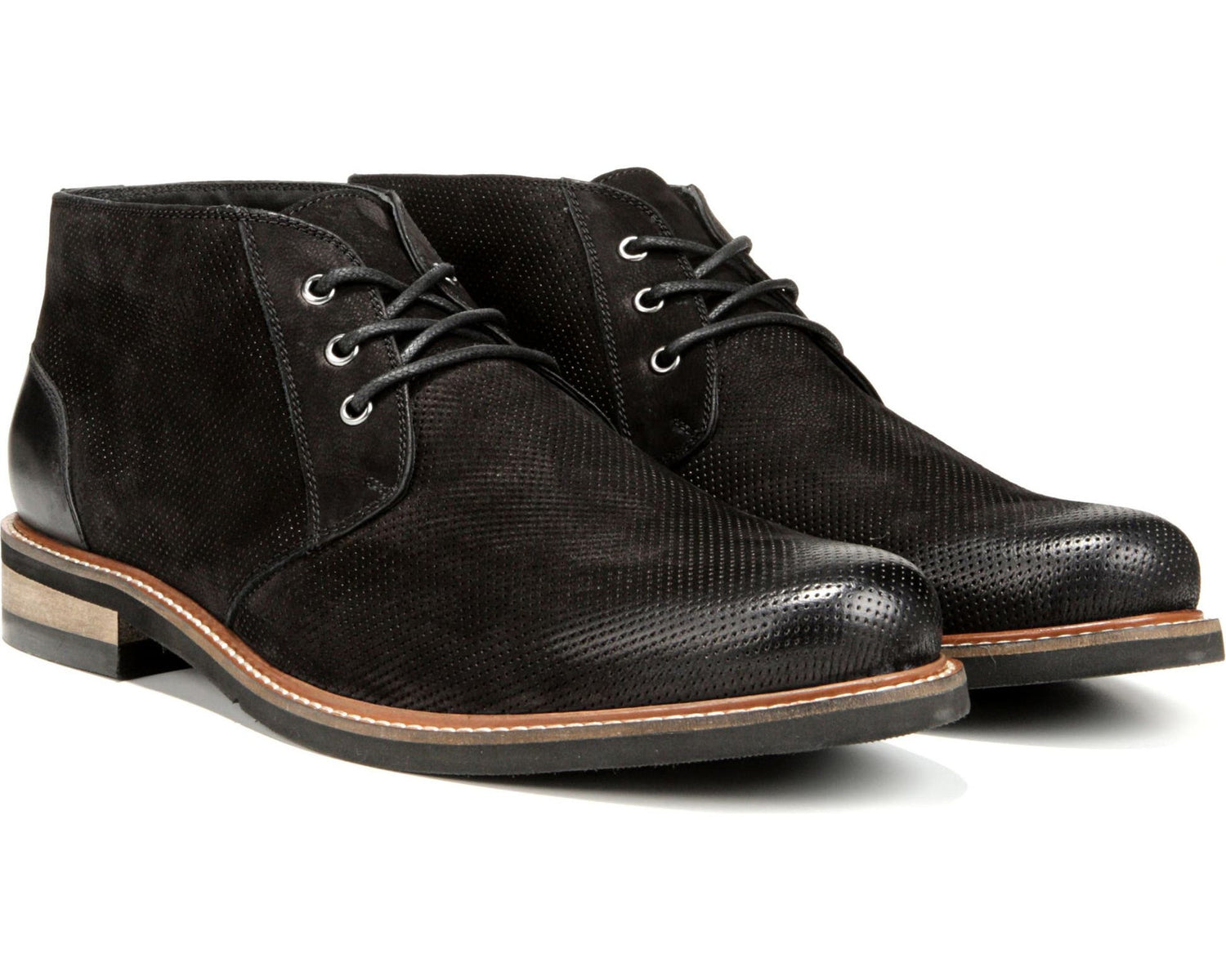 Black Leather Perforated