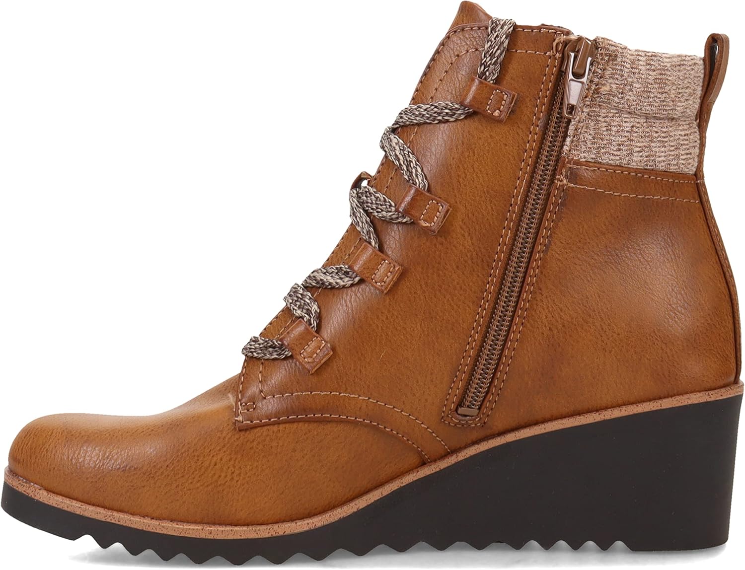 LifeStride Womens Zone Lace Up Wedge Bootie