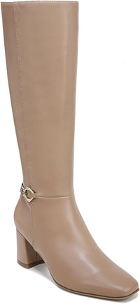 Beige Smooth Wide Calf