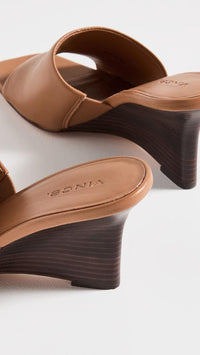 Vince Womens Pia Slide Wedge Sandal