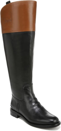 Black/Cognac Wide Calf