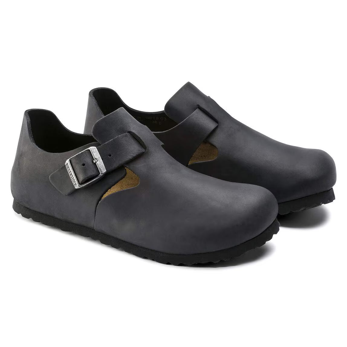 Birkenstock London Black Oiled Leather Clog