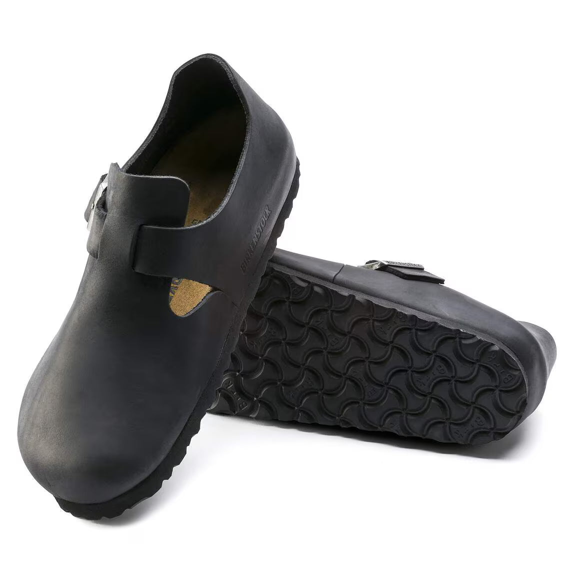Birkenstock London Black Oiled Leather Clog