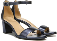 French Navy Metallic Leather