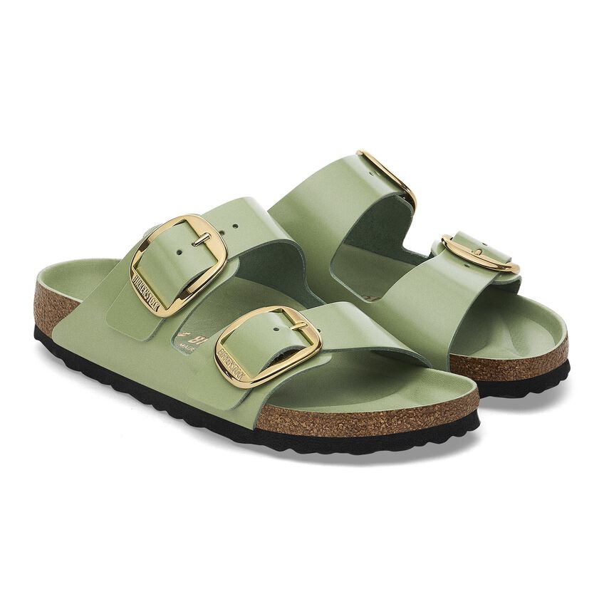 High Shine Green Tea/Silver Buckle
