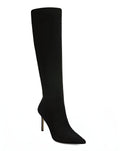 Black Suede Wide Calf