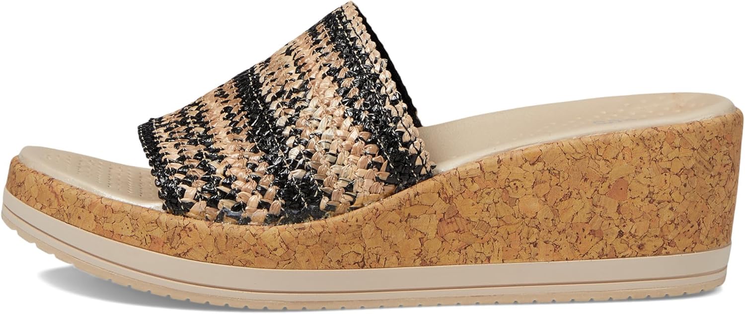 BZees Women's Runaway Wedge Slide Sandals NW/OB