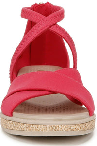 BZees Women's Bali Sand Strappy Wedge Sandals NW/OB