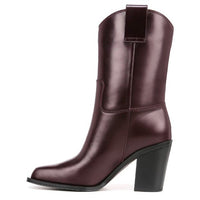 Franco Sarto Women's Valor Square Toe Mid Calf Heeled Boots NW/OB
